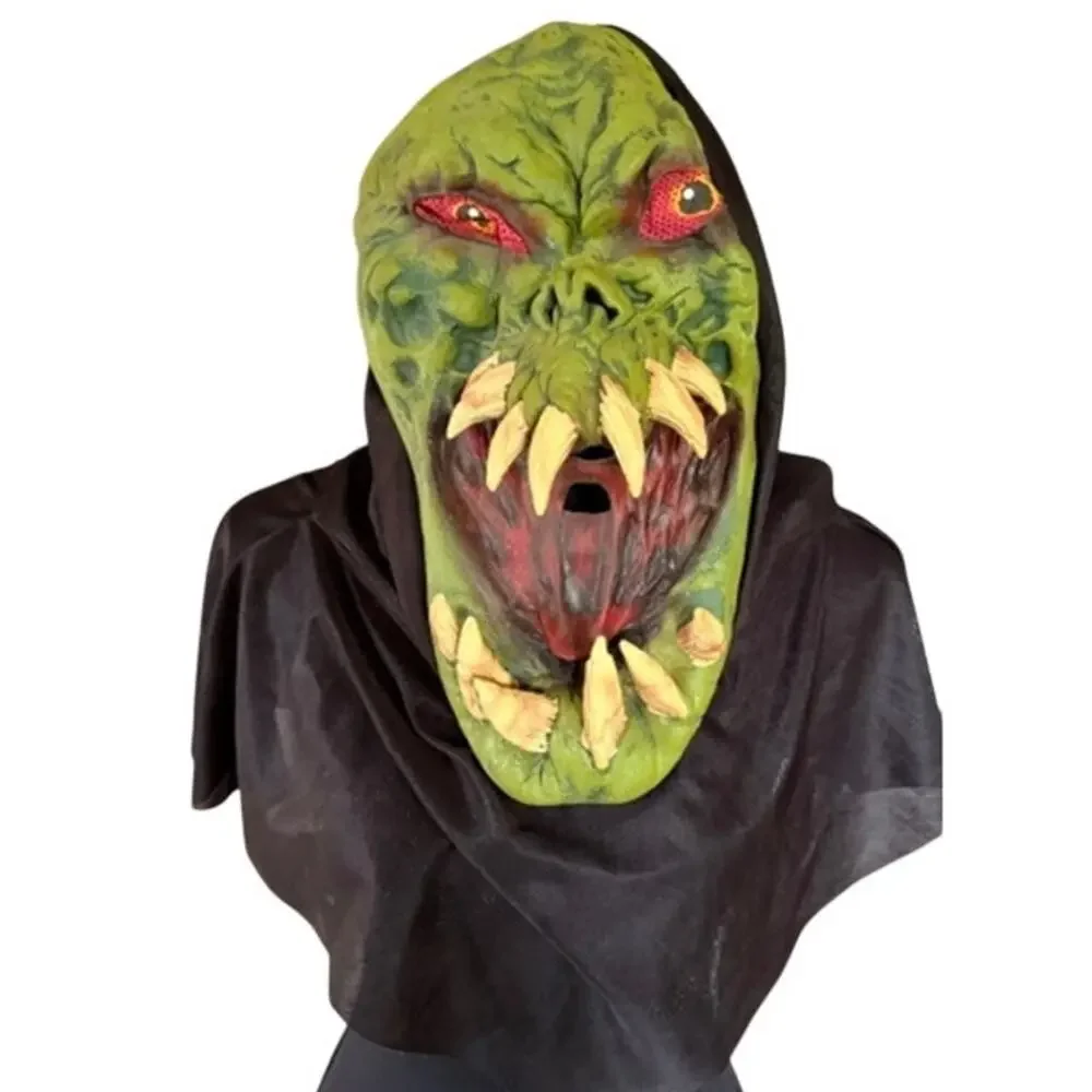 Paper Magic Group Green Monster Latex Halloween Mask Hooded Adult Costume 2002
